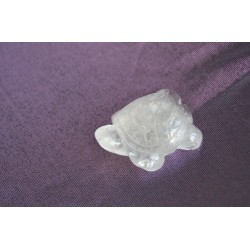 Өнгөгүй тунгалаг болор чулуугаар сийлж урласан Яст мэлхий сувинер 