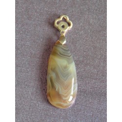 Хүрэн бор өнгийн гартаам чулуун кулон 