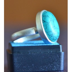 Цэнхэр өнгийн оюу шигтгээтэй бөгж