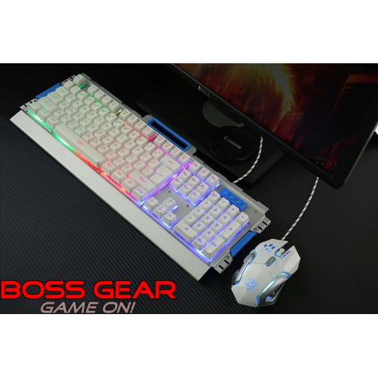 Gaming Keyboard and Mouse Combo,Backlit Keyboard and Mouse Set Rainbow LED Backlight with Mobile Phone Stand Holder + Mouse Pad k33 багц