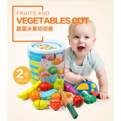 Хүүхдийн модон жимс, хүнсний ногоо хэрчдэг тоглоом 