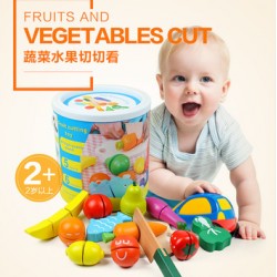 Хүүхдийн модон жимс, хүнсний ногоо хэрчдэг тоглоом 